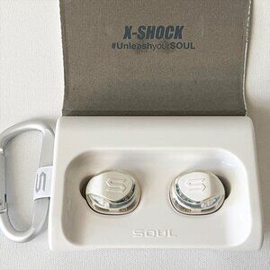 SOUL X-Shock True Wireless Bluetooth Earbuds Earphones White